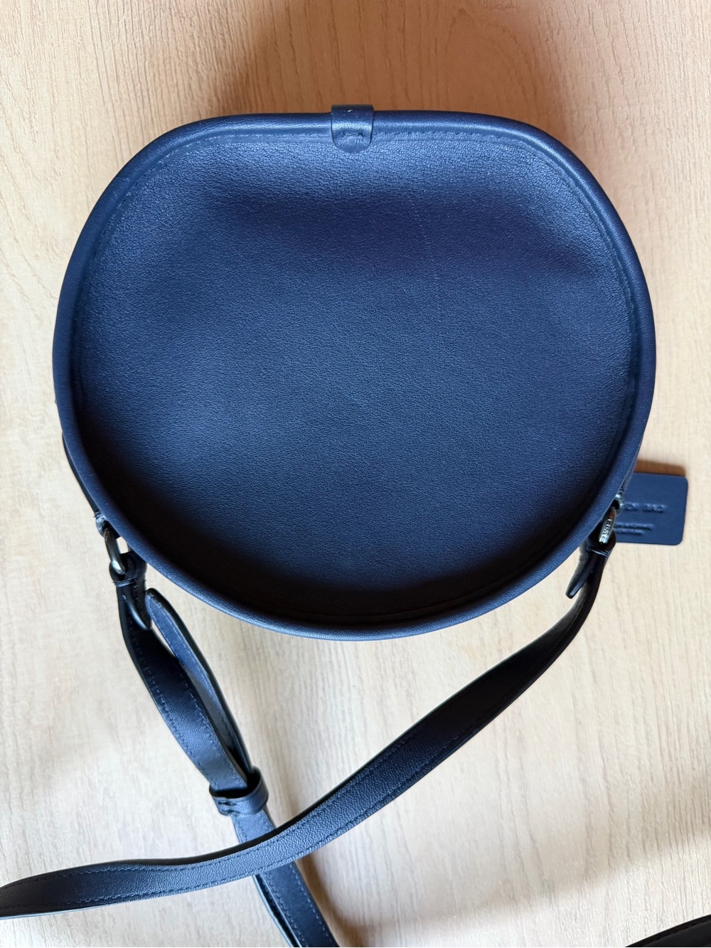 Coach Round Crossbody Canteen Bag in Navy with Glitter Front - Picture 10 of 10